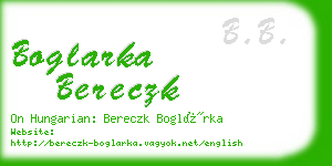 boglarka bereczk business card